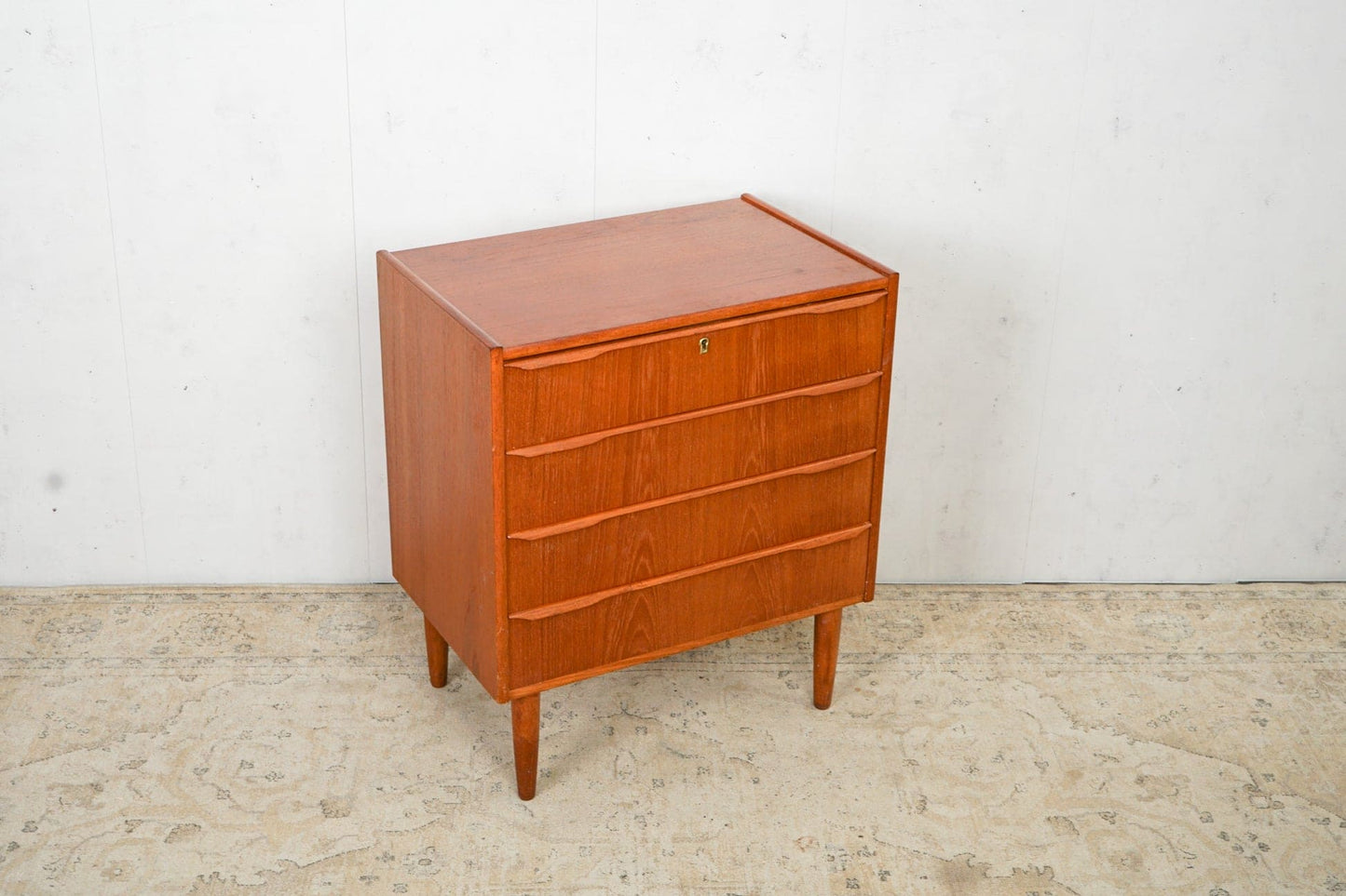 Teak Chest of Drawers 61.5cm, Danish, 60s Vintage