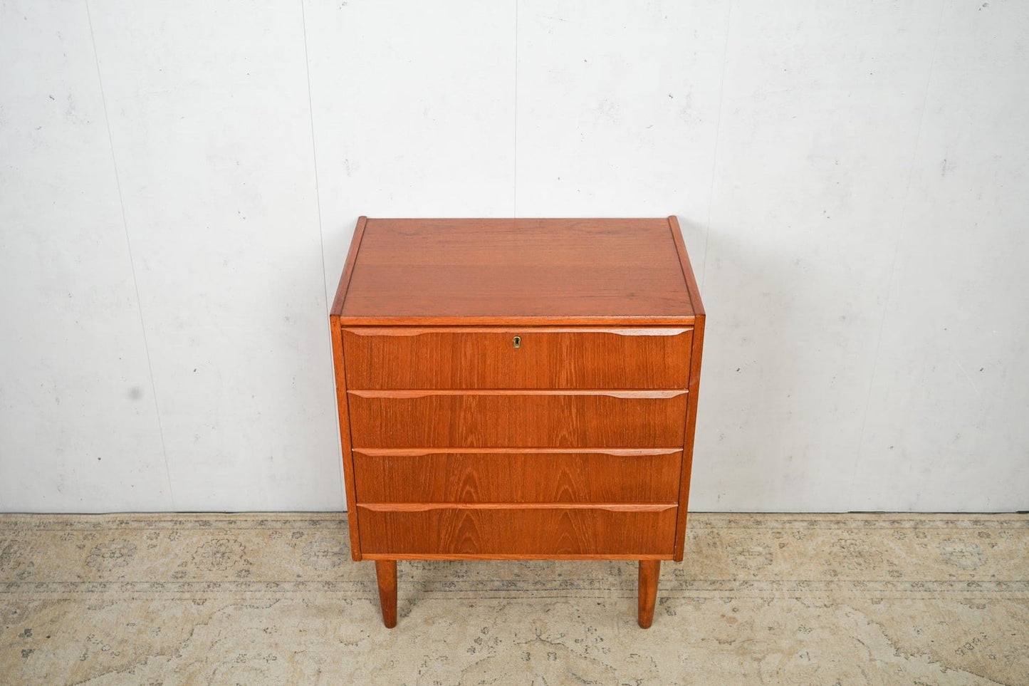 Teak Chest of Drawers 61.5cm, Danish, 60s Vintage