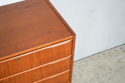 Teak Chest of Drawers 61.5cm, Danish, 60s Vintage