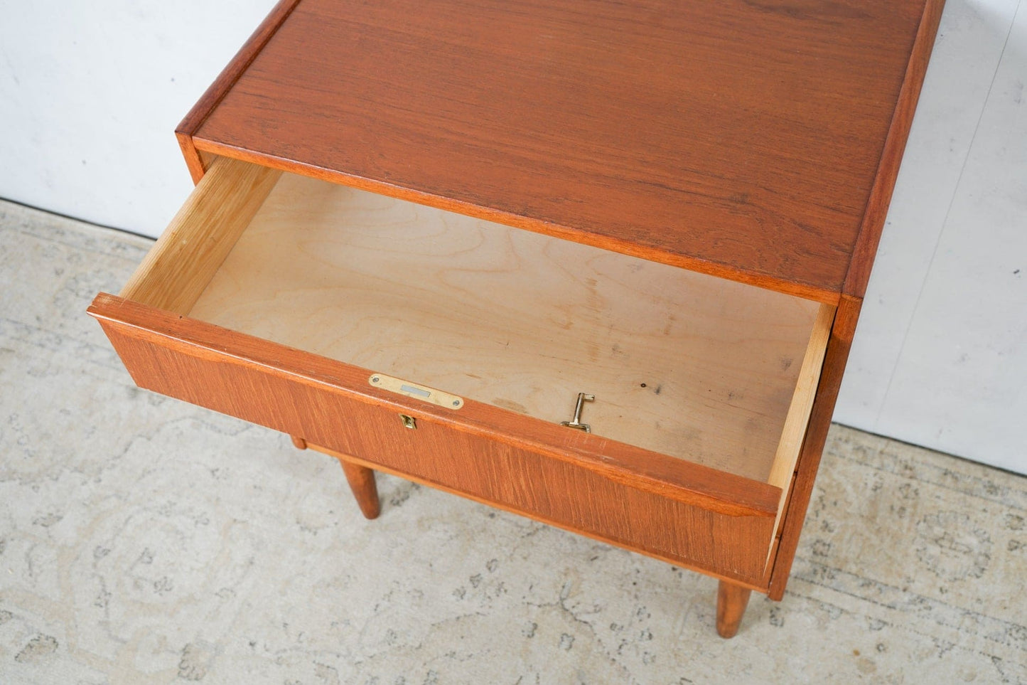 Teak Chest of Drawers 61.5cm, Danish, 60s Vintage