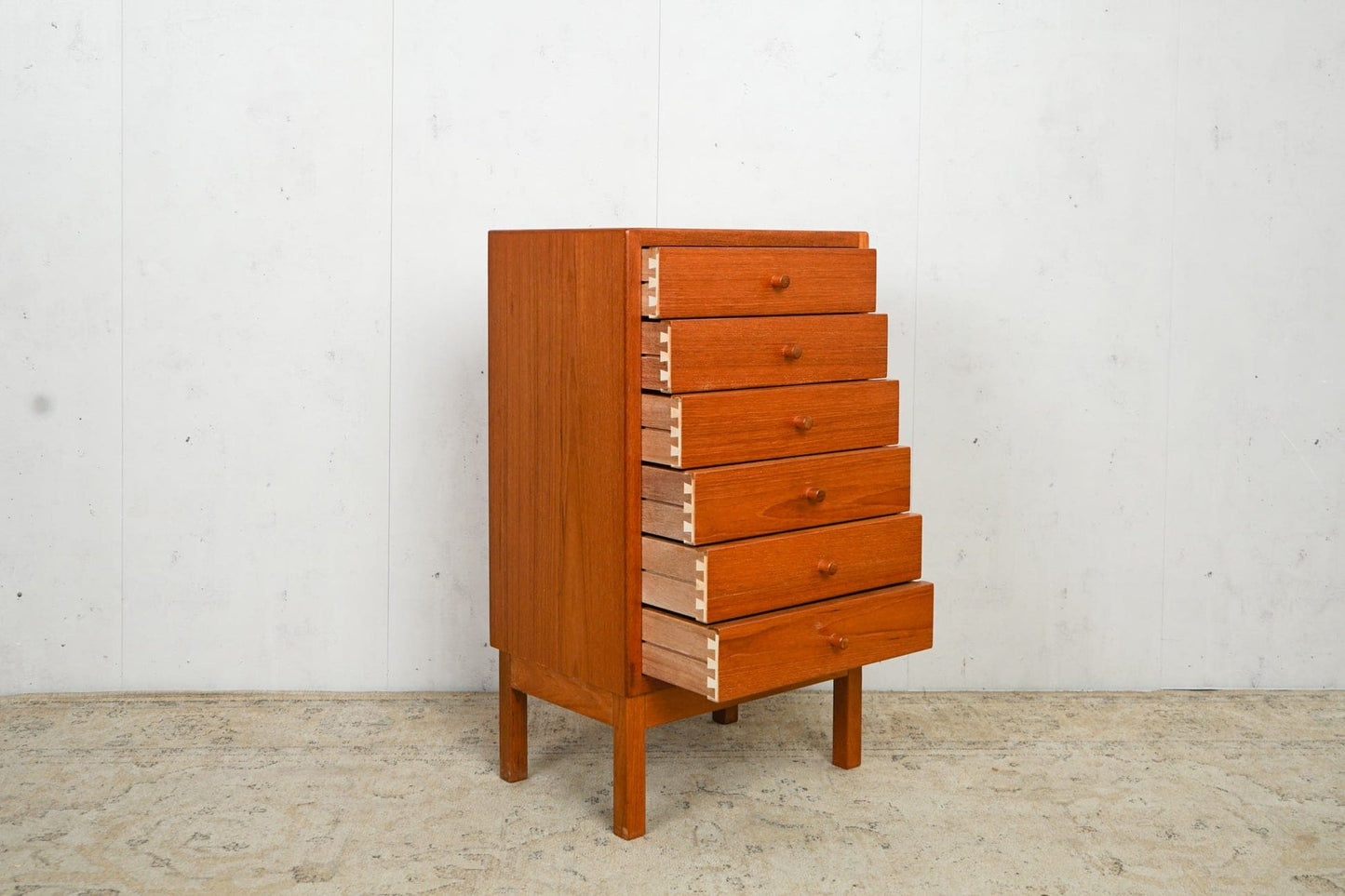 Teak chest of drawers 37.5cm, Danish, 60s