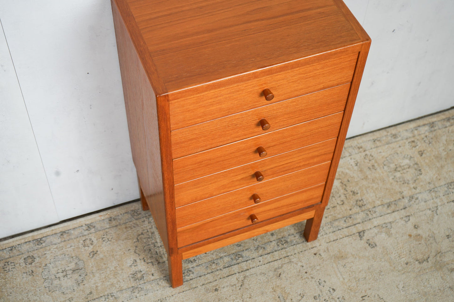 Teak chest of drawers 37.5cm, Danish, 60s