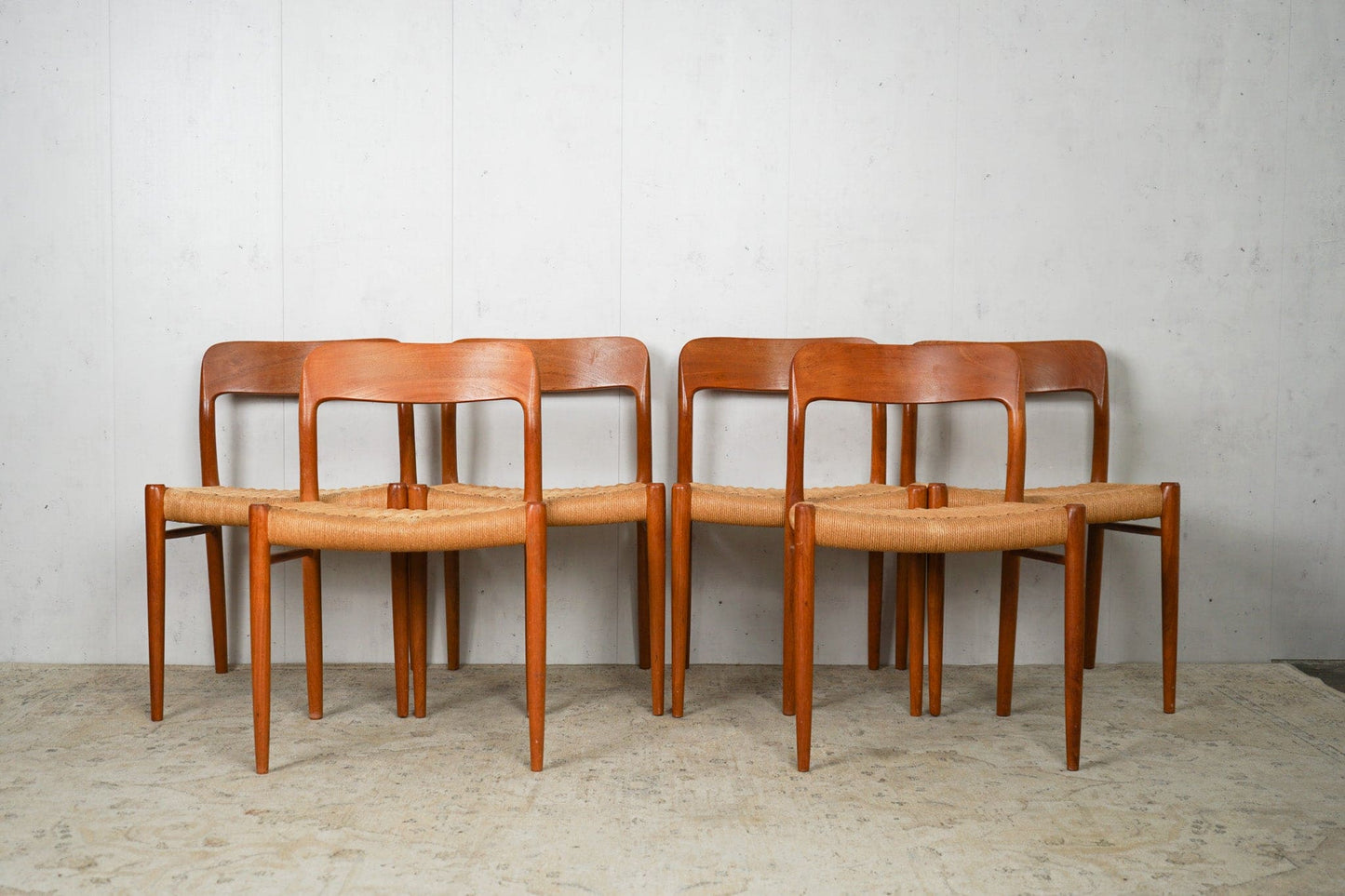 1 of 6 Niels Otto Møller Model 75 Teak Dining Chair Mid Century