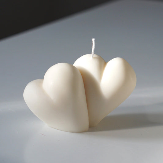 Handmade designer candle heart 8cm