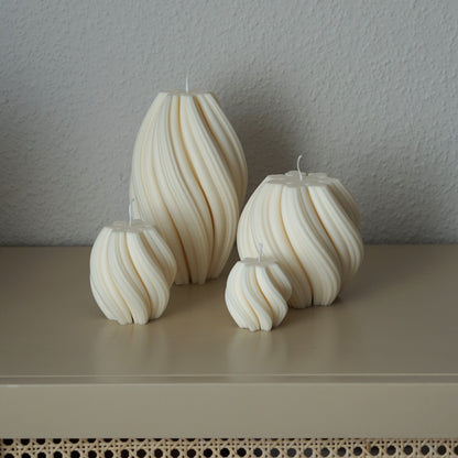 Handmade designer candles Swirl