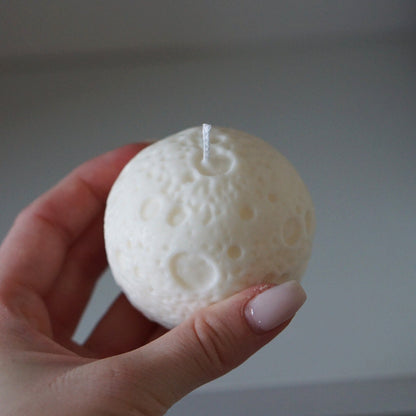 Handmade designer candle moon