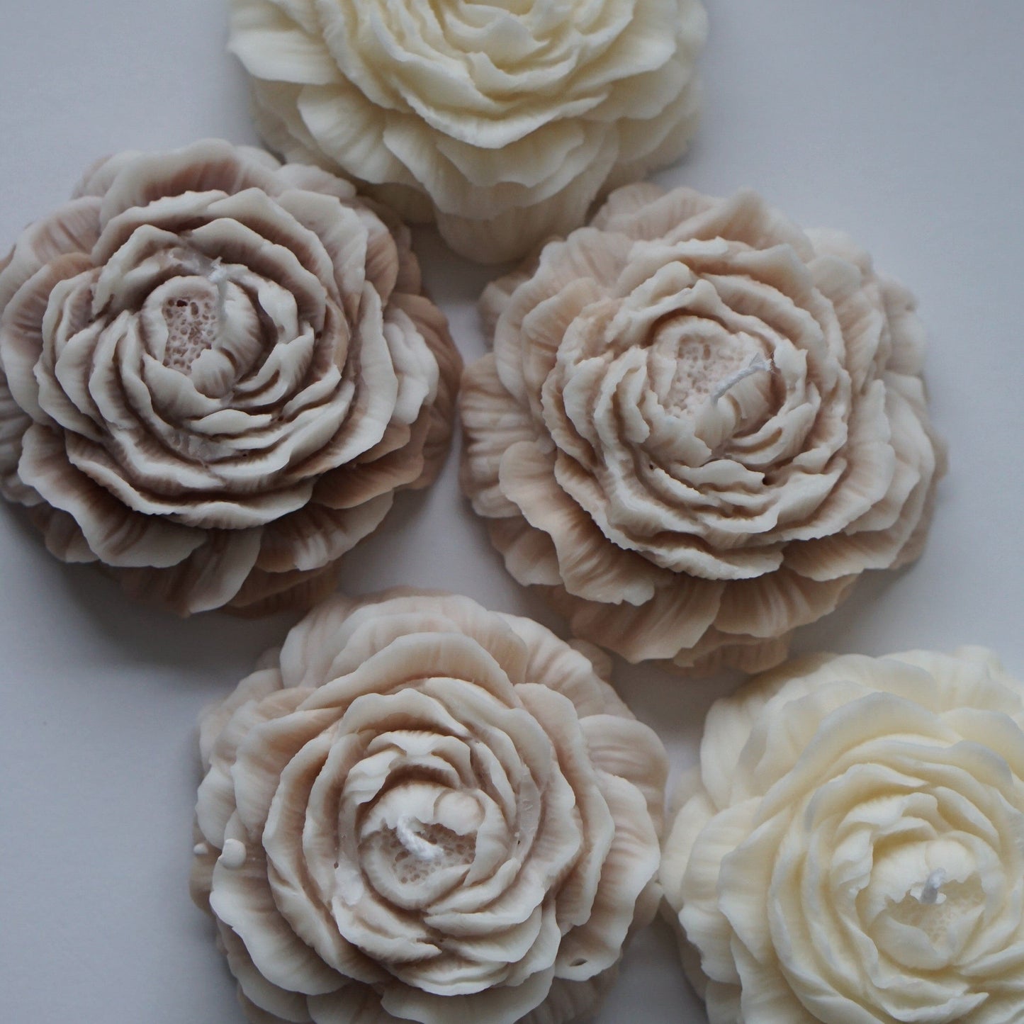 Handmade designer candle roses