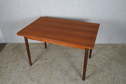 Teak dining table extendable Danish vintage 60s Mid Century