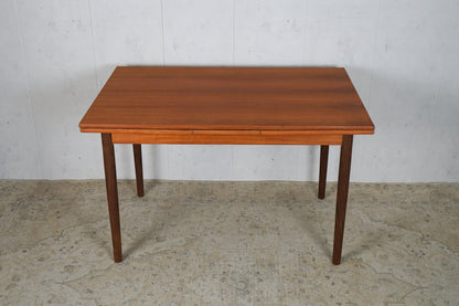 Teak dining table extendable Danish vintage 60s Mid Century