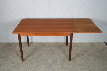 Teak dining table extendable Danish vintage 60s Mid Century