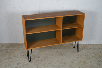 Teak Bookcase Hairpin 122cm Mid Century Danish Vintage