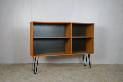 Teak Bookcase Hairpin 122cm Mid Century Danish Vintage