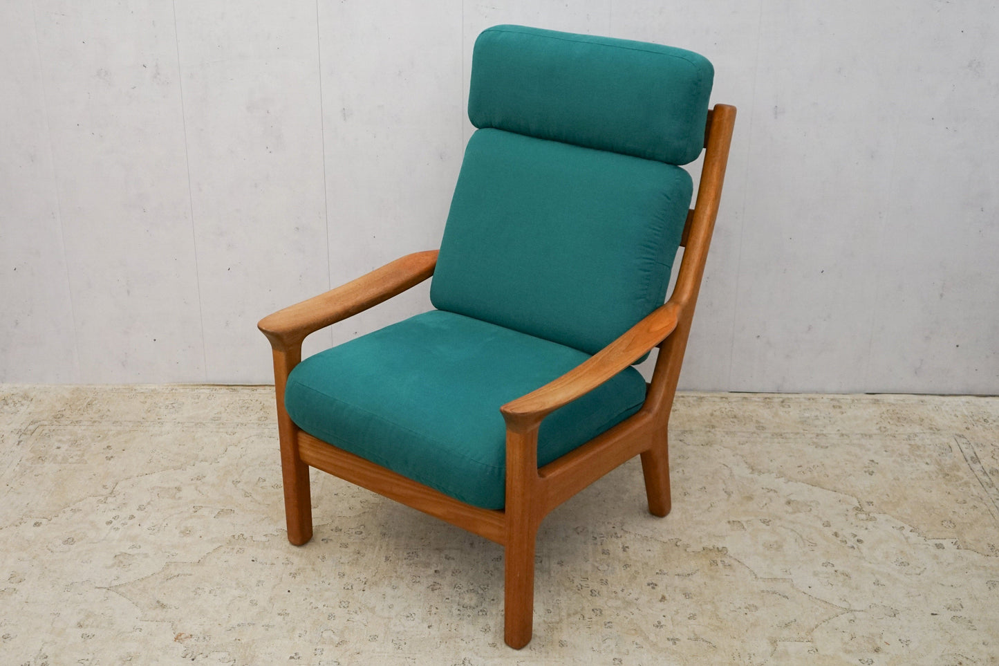 Hochlehner Teak Sessel Neubezug von Juul Kristensen Vintage