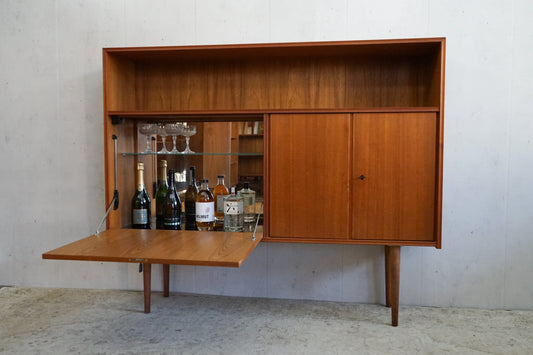 Teak Sideboard Bar Cabinet Highboard Danish Vintage Mid Century