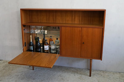 Buffet en teck meuble de bar buffet haut danois vintage milieu du siècle