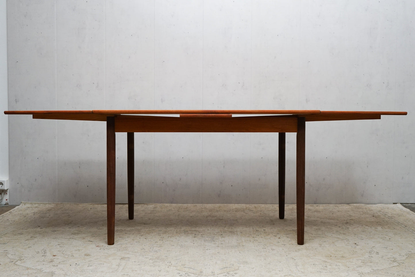 Extendable Teak Dining Table Danish Mid Century 119,5cm Vintage