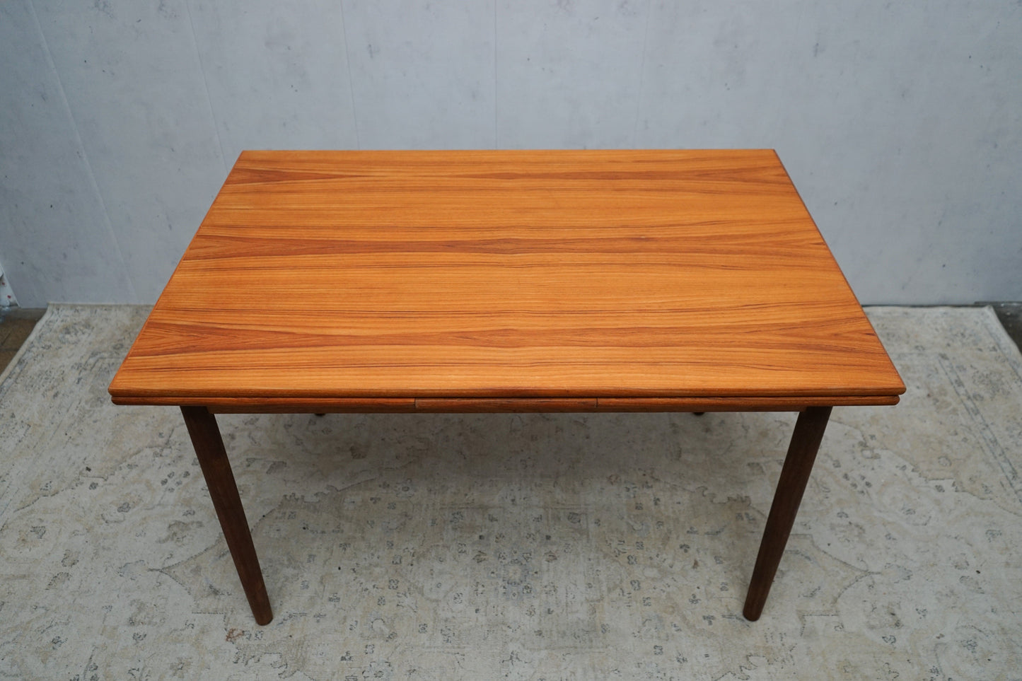 Extendable Teak Dining Table Danish Mid Century 119,5cm Vintage