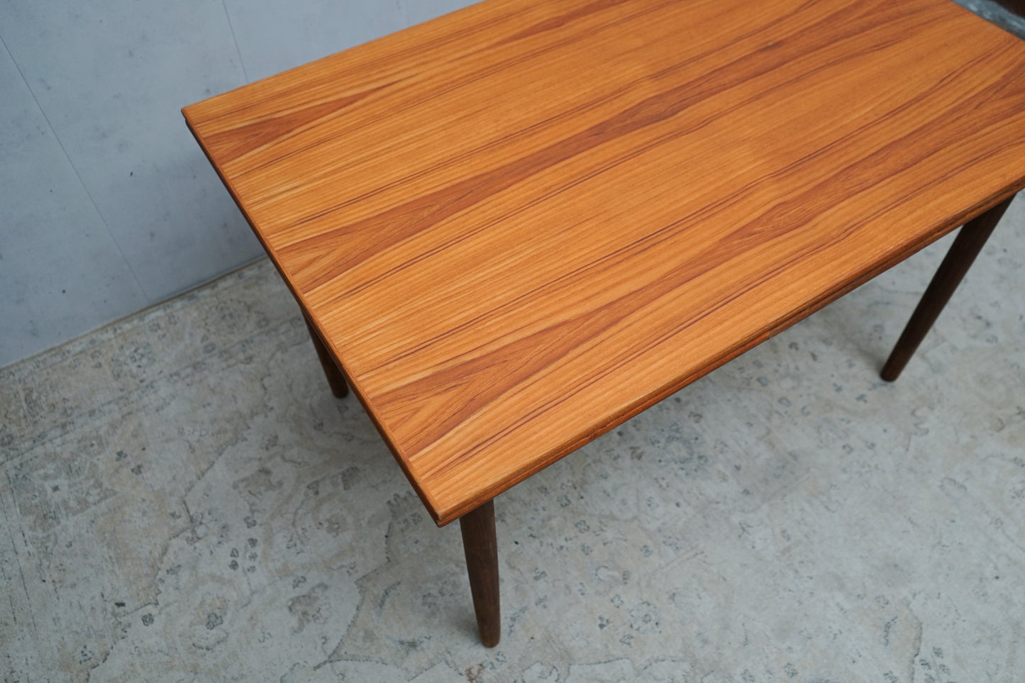 Table à manger extensible en teck danois Mid Century 119,5cm vintage