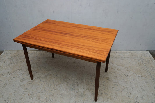 Teak dining table extendable Danish vintage 60s Mid Century