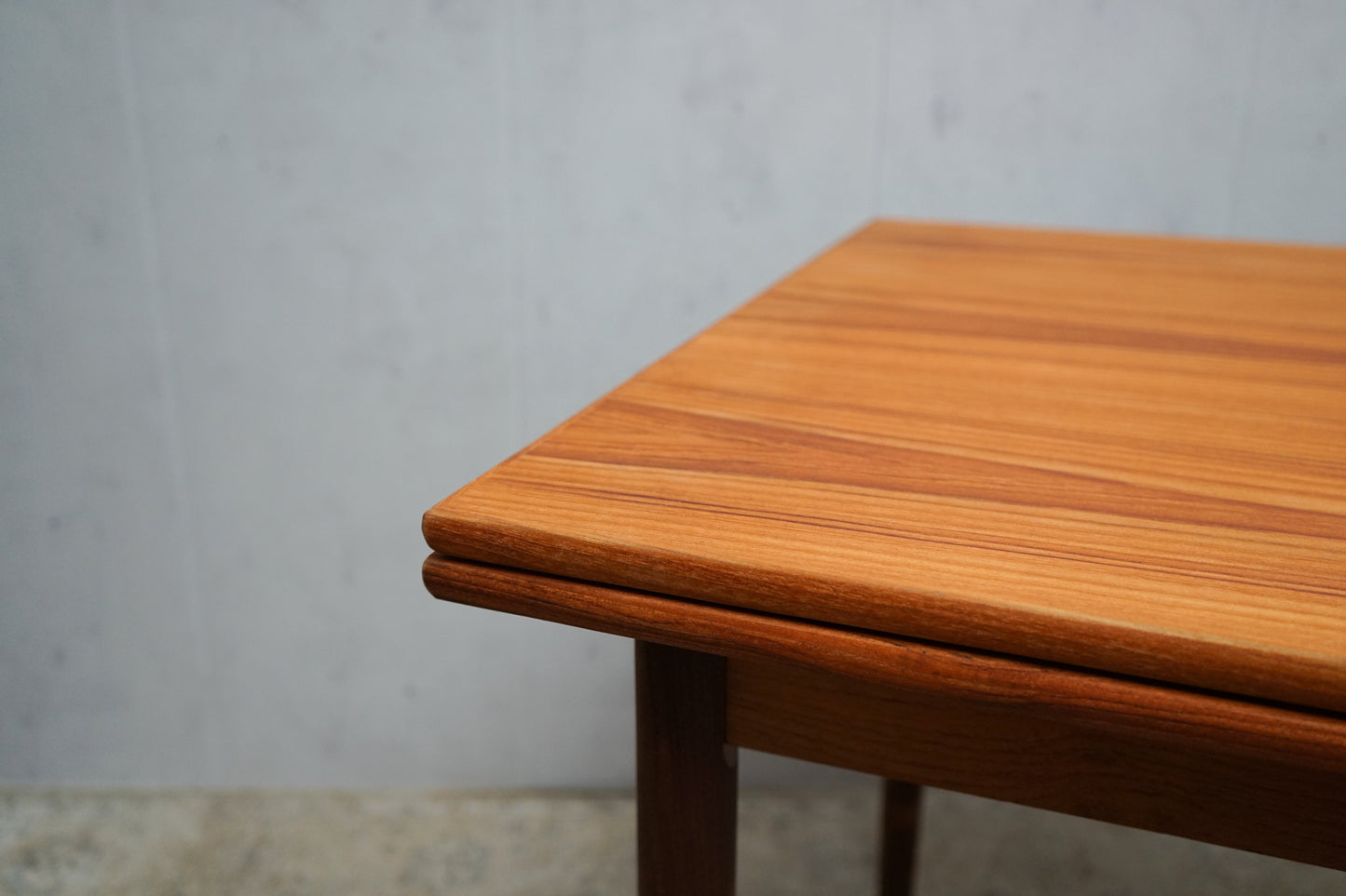 Table à manger extensible en teck danois Mid Century 119,5cm vintage