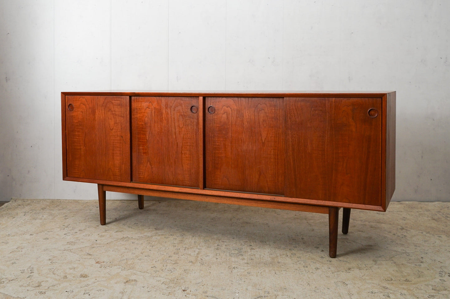 Commode buffet en teck danois Mid Century 173cm vintage