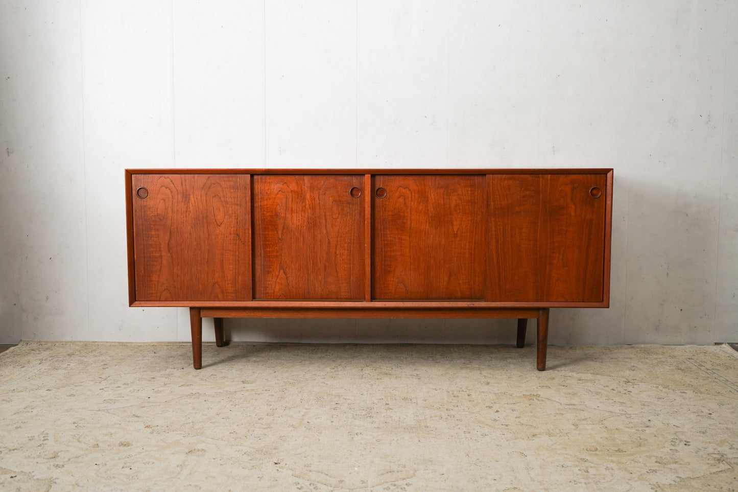 Commode buffet en teck danois Mid Century 173cm vintage