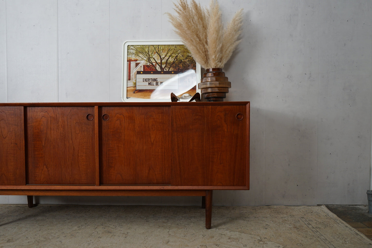 Commode buffet en teck danois Mid Century 173cm vintage