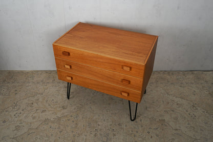 Teak Chest of Drawers Retro Danish Mid Century Hairpin 70cm Vintage