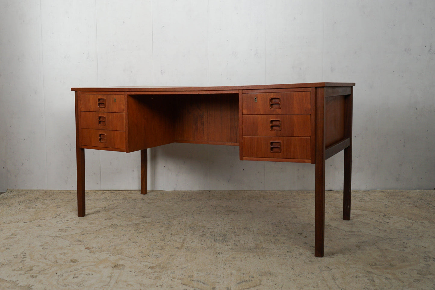 Teak Tisch Schreibtisch Desk Dänisch Vintage 60er Mid Century