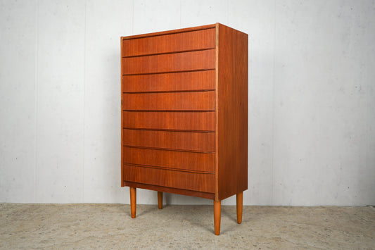 Teak chest of drawers Tallboy Retro Danish Vintage 60s Mid Century