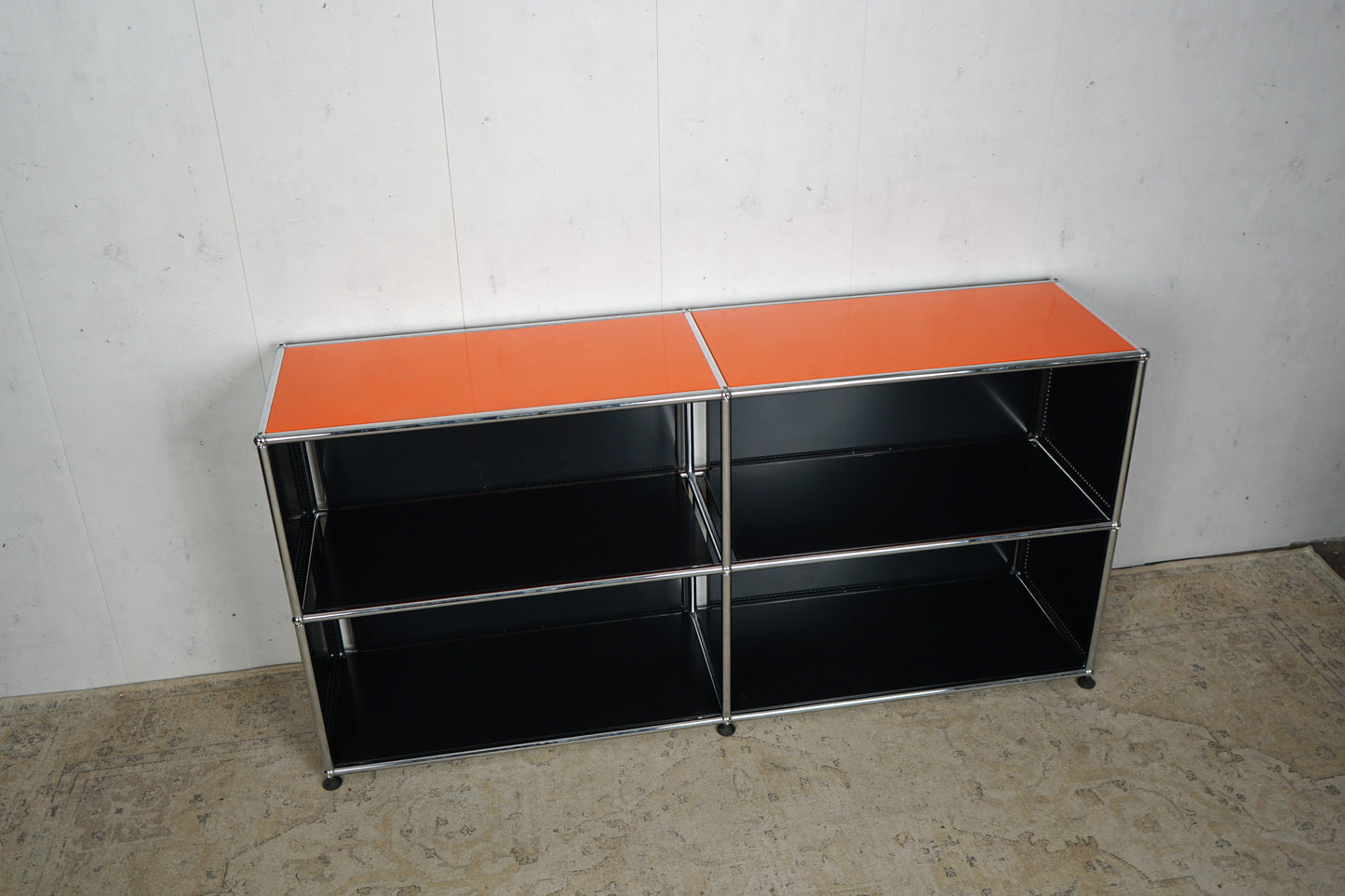 USM Haller Sideboard Shelf Graphite Black / Pure Orange