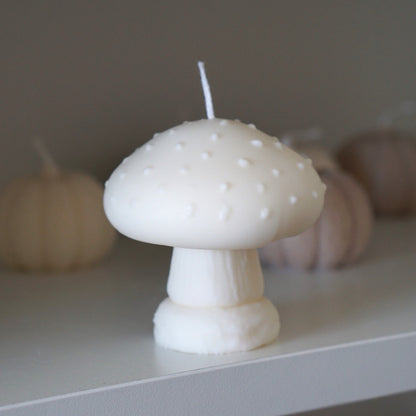 Handmade designer candle mushroom 7.5cm