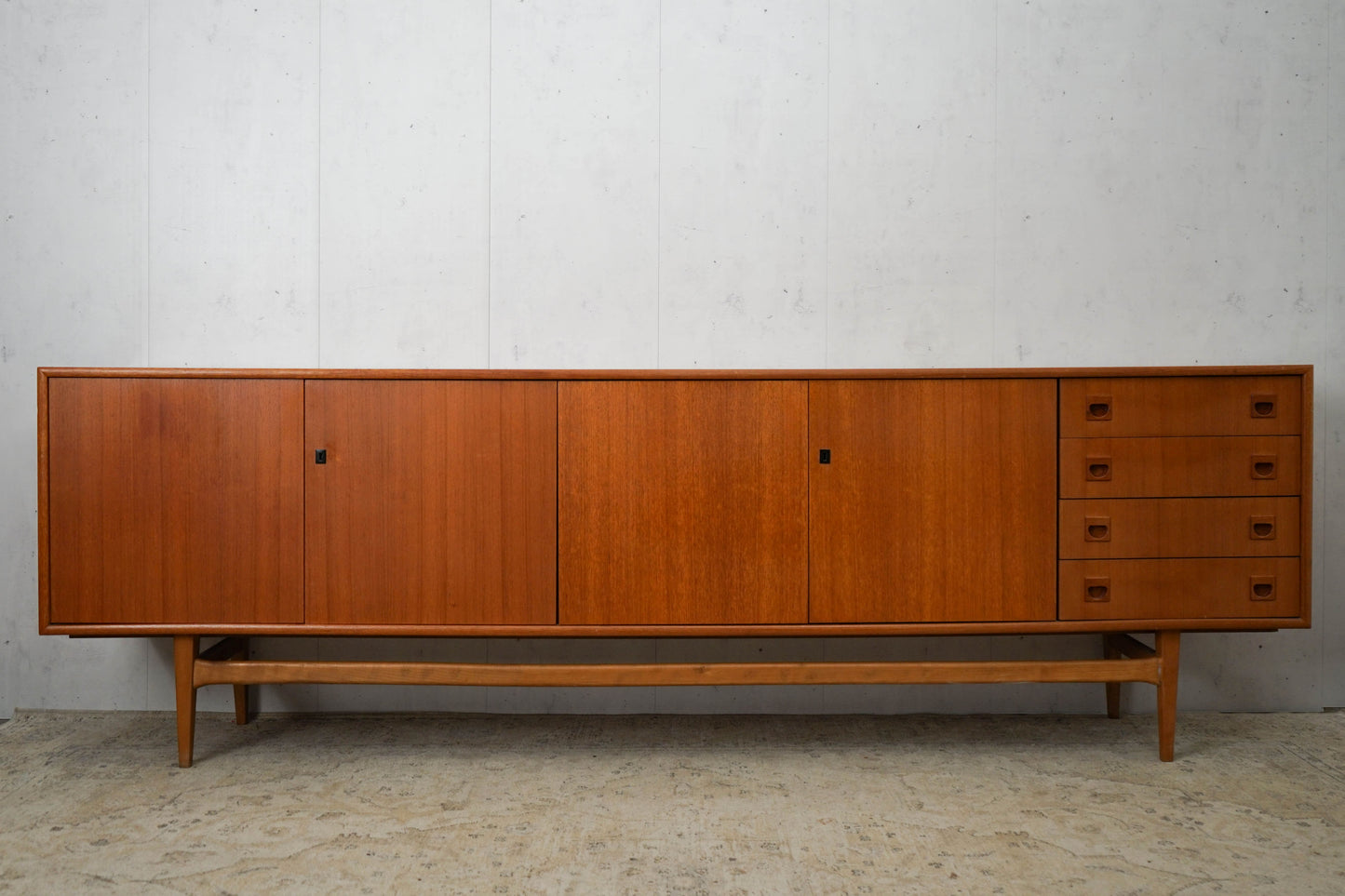 XXL Vintage Teak Sideboard Danish 60s Mid Century