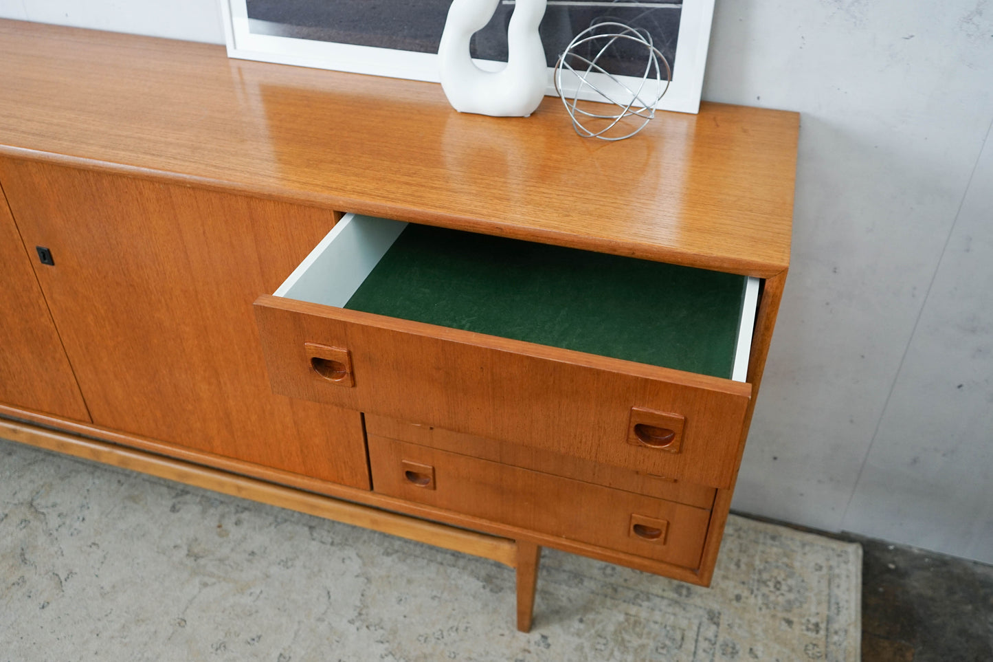 XXL Vintage Teak Sideboard Danish 60s Mid Century