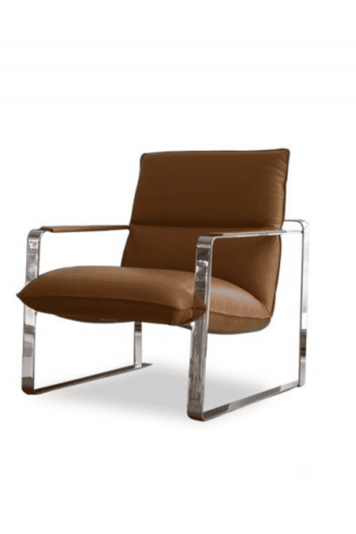 Fauteuil Calia Italia SANDY en cuir vintage cognac