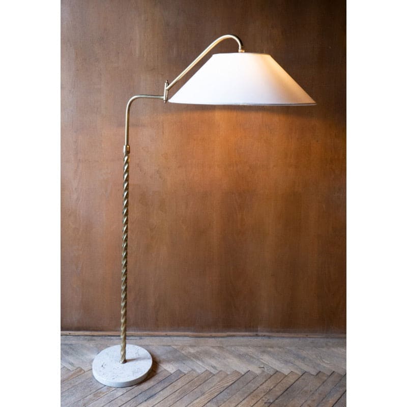 Messing Marmor Verstellbare Arm Stehlampe Vintage - 2nd home