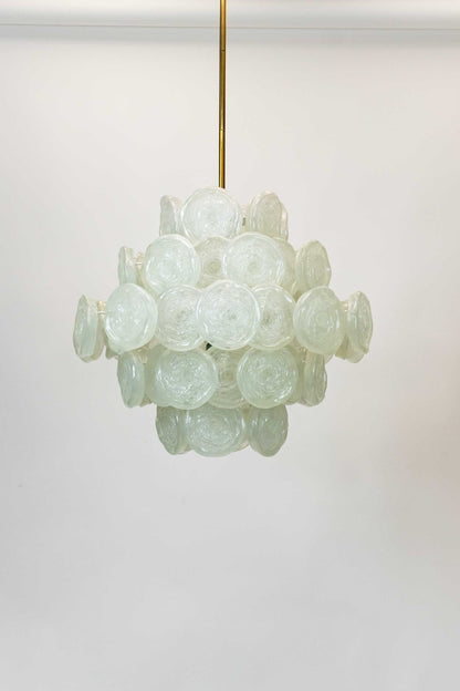 Massive ice glass chandelier by JT Kalmar 