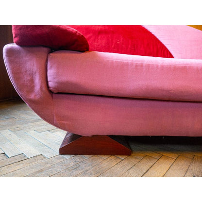 Pink und Red Alcantara Sofas Vintage - 2nd home