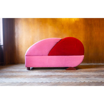 Pink und Red Alcantara Sofas Vintage - 2nd home