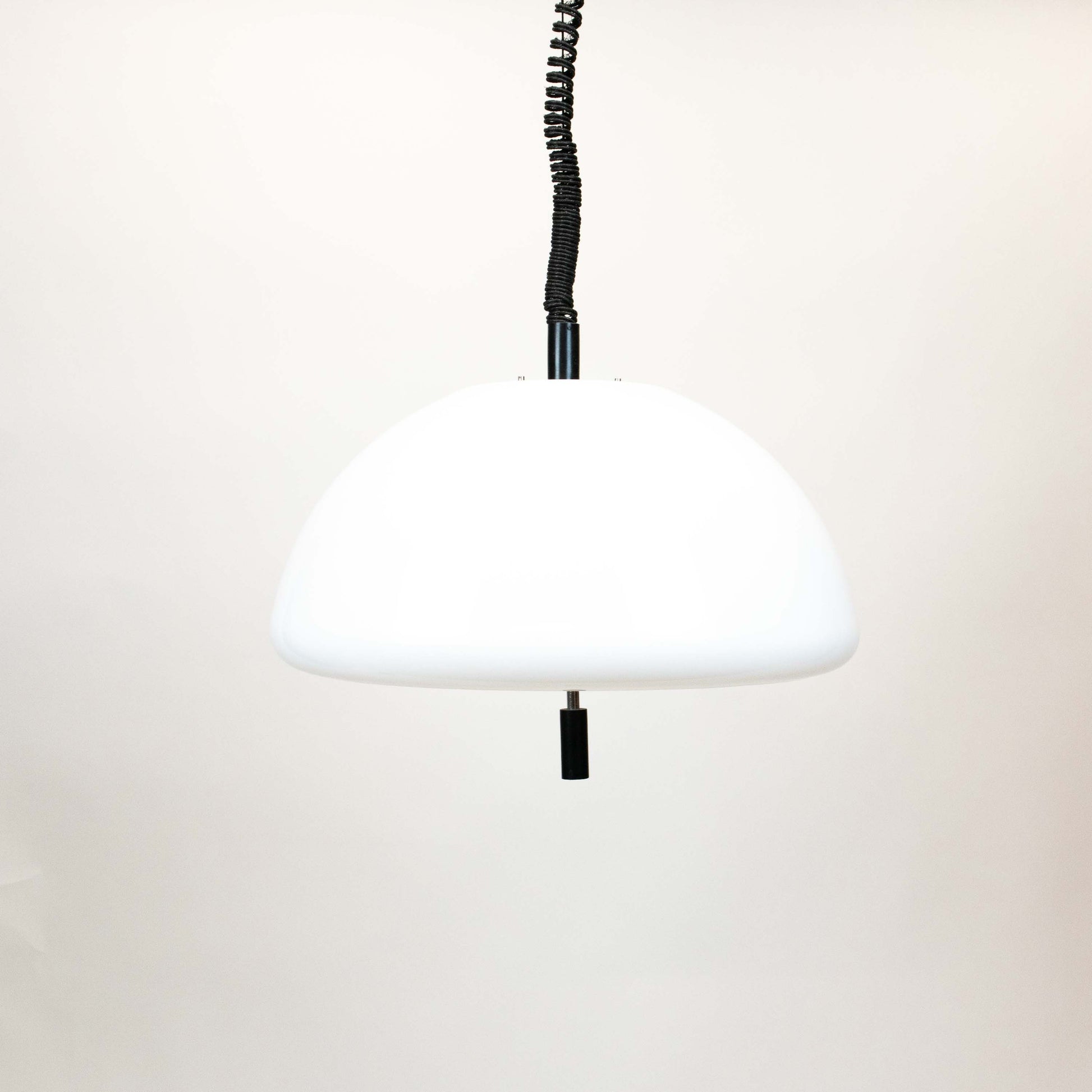 Italienische Deckenlampe aus Kunststoff von Meblo, Vorderseite