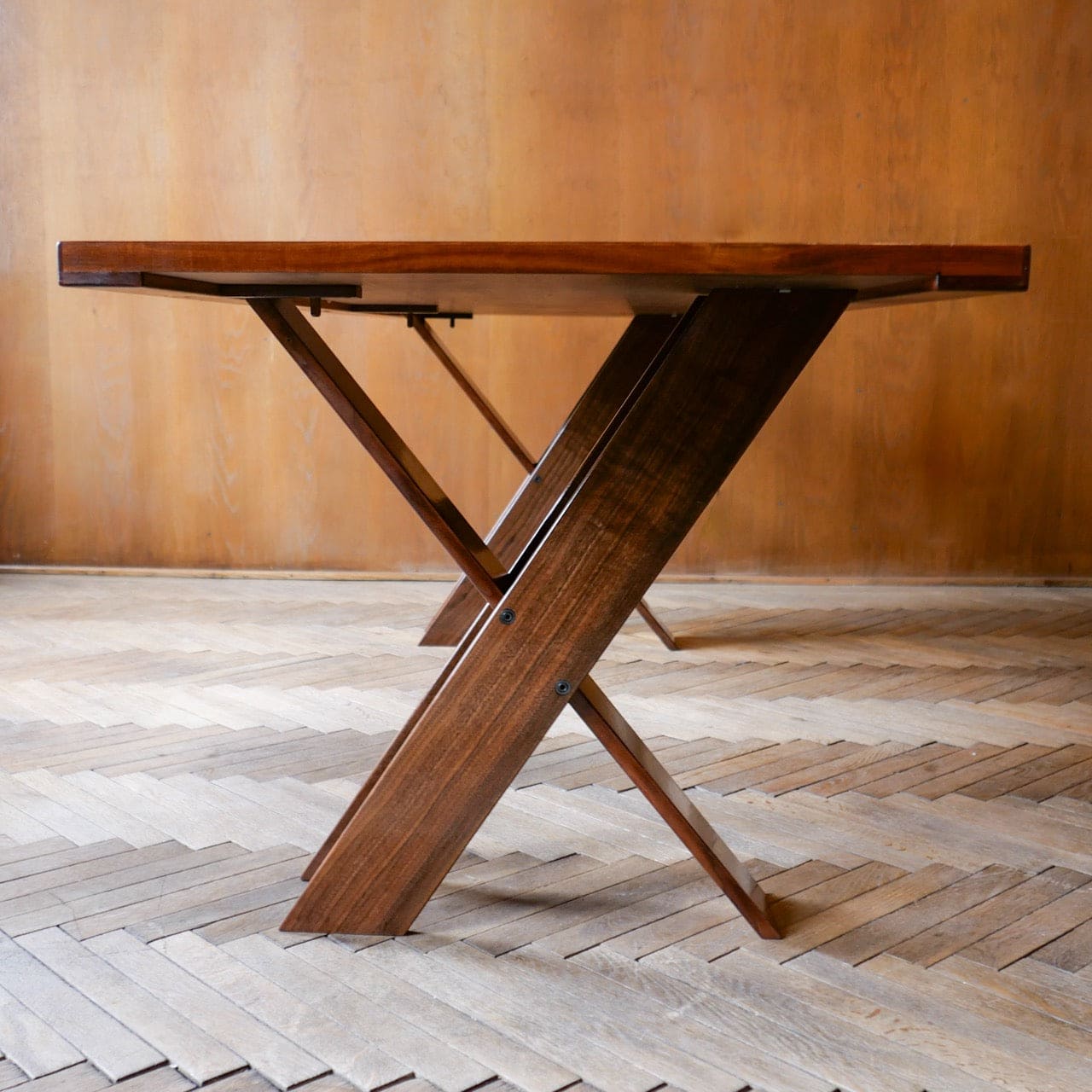 Ensemble de salle à manger exclusif en bois marron par Marco Zanuso pour Poggi Vintage