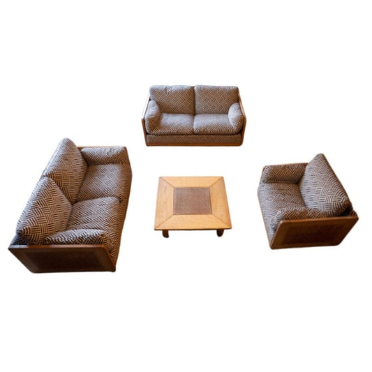 Italienisches Wohnzimmer Set von 2 (2 Sofas, 1 Lounge Chair, 1 Coffee Table) Vintage - 2nd home