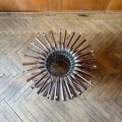 Round chrome coffee table, Italy, 1970s vintage