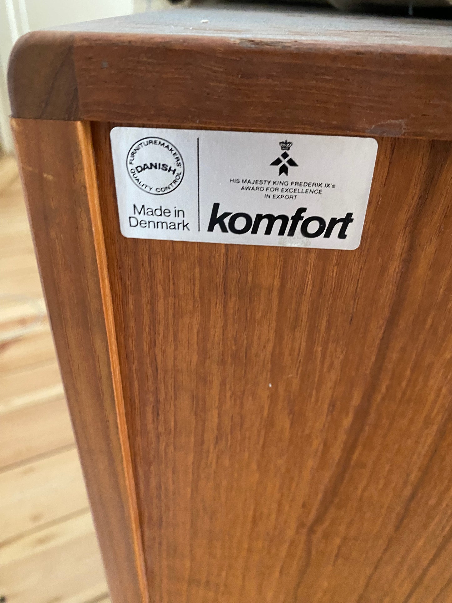 Danish mid century furniture teak record trolley by komfort Vintage