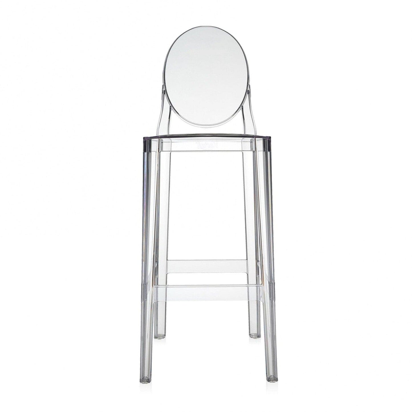 Kartell One More Bar Stool by Philippe Starck - Ghost Series 75cm new