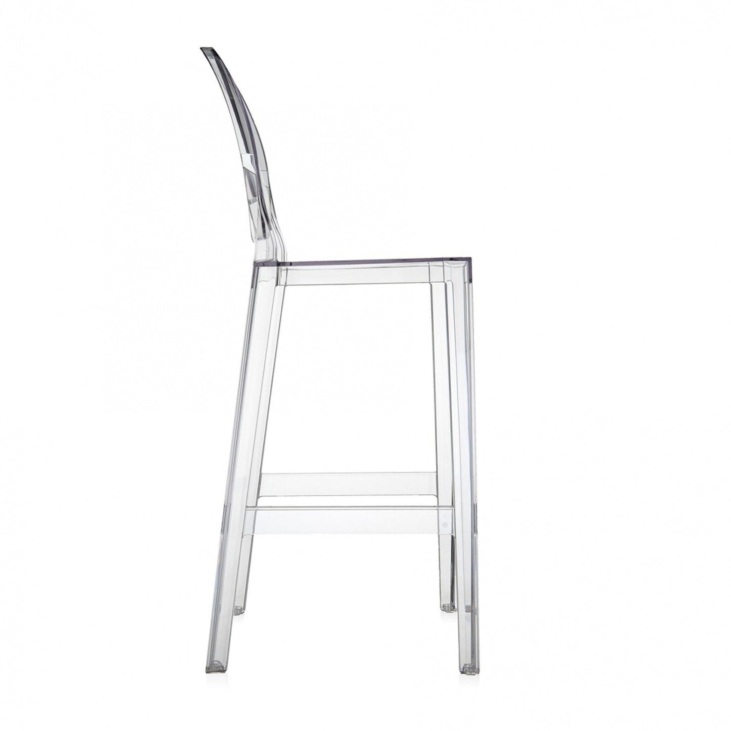 Kartell One More Bar Stool by Philippe Starck - Ghost Series 75cm new