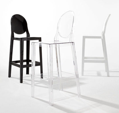 Kartell One More Bar Stool by Philippe Starck - Ghost Series 75cm new