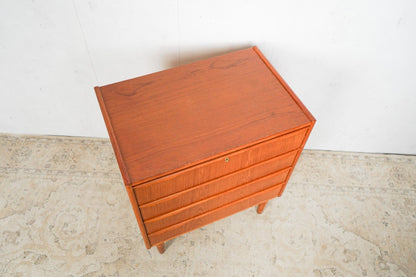 Teak Chest of Drawers 62cm, Danish, 60s Vintage