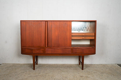 Teak Highboard Sideboard 165cm, Danish, 60s Vintage