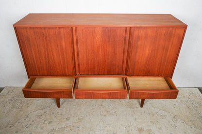 Teak Highboard Sideboard 165cm, Danish, 60s Vintage